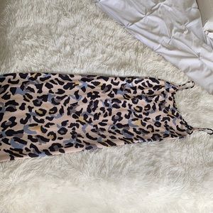 MULTI LEOPARD BODYCON MAXI DRESS